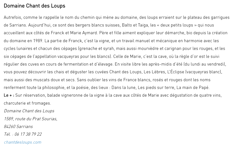 chant des loups bettane et desseauve