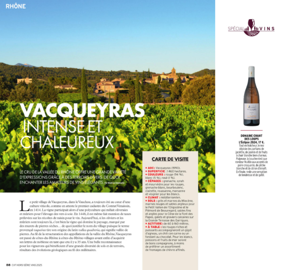 Article CVF - Vacqueyras